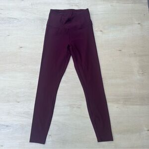 90 Degree By Reflex XS Red Maroon Ribbed Cross Over Tight Fitted womens Leggings